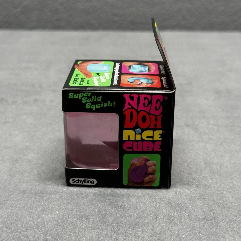 Nee Doh Nice Cube - Super Solid Squish! (Pink) - Brand New/Factory Sealed!